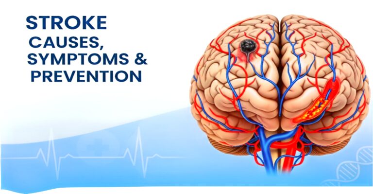 Stroke Causes Infographic – Brain Stroke Symptoms and Prevention in Urdu